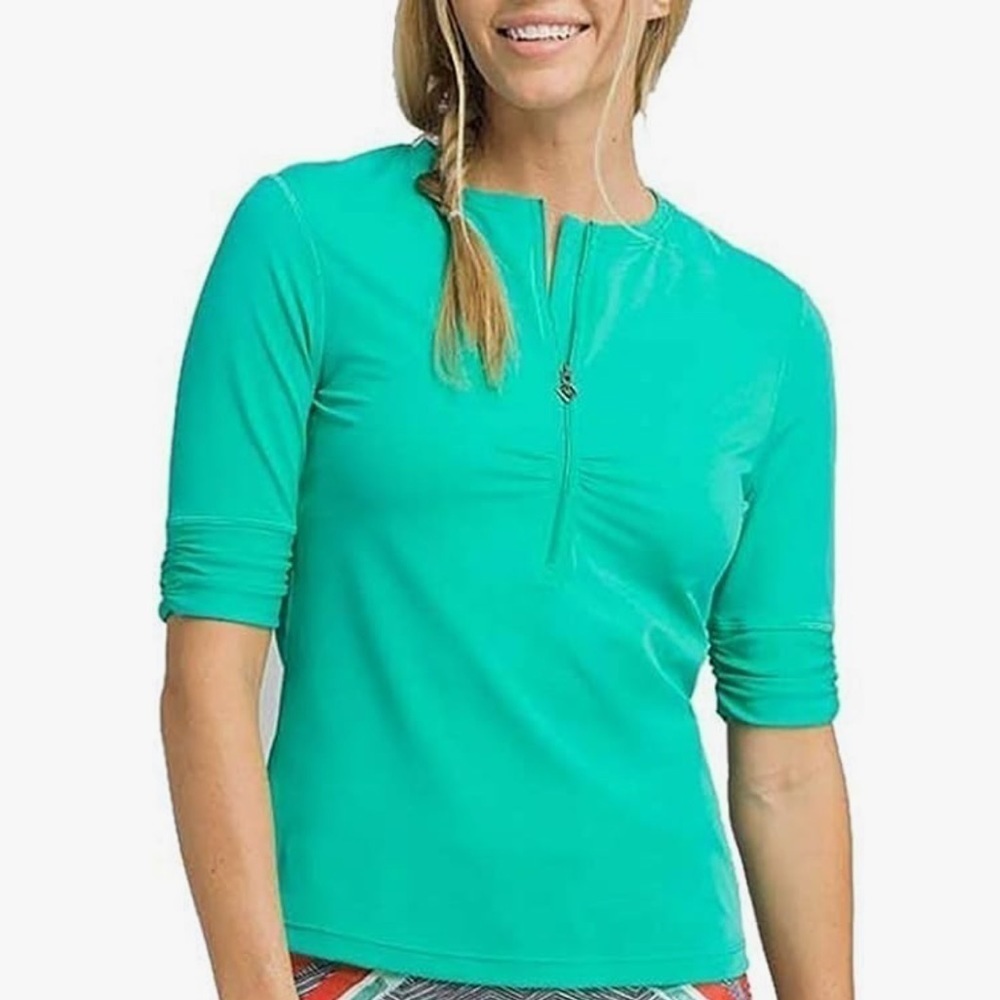 PRANA Perry Sun UPF 50 Zip Front Pullover Performance Swim Outdoor Top